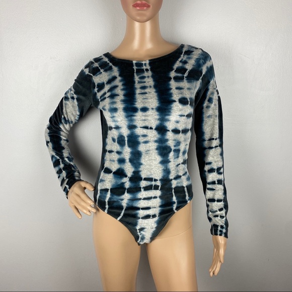 NEW ALLSAINTS VELVET TIE-DYE BODYSUIT - Picture 3 of 8